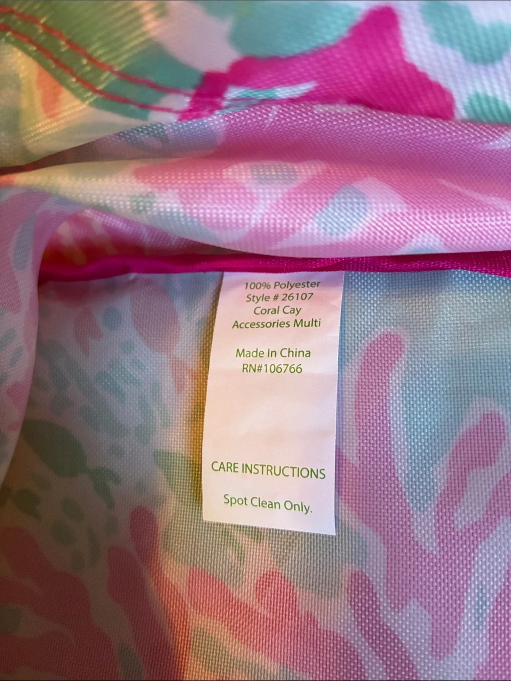 NWOT Lilly Pulitzer Coral Cay drawstring backpack